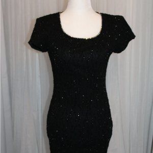 Betsy and Adam Black Sparkle Dress